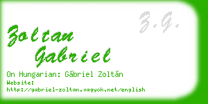 zoltan gabriel business card