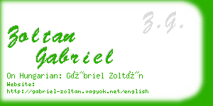 zoltan gabriel business card
